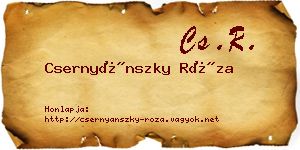 Csernyánszky Róza névjegykártya
