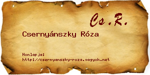 Csernyánszky Róza névjegykártya