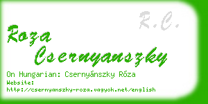 roza csernyanszky business card