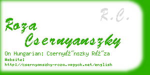 roza csernyanszky business card